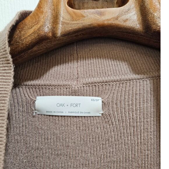 Oak + Fort Long Sweater Size XS Brown - Picture 3 of 3